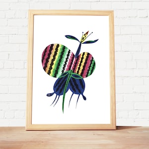 Original lithograph Jean Lurçat “Monegasque Butterfly”
