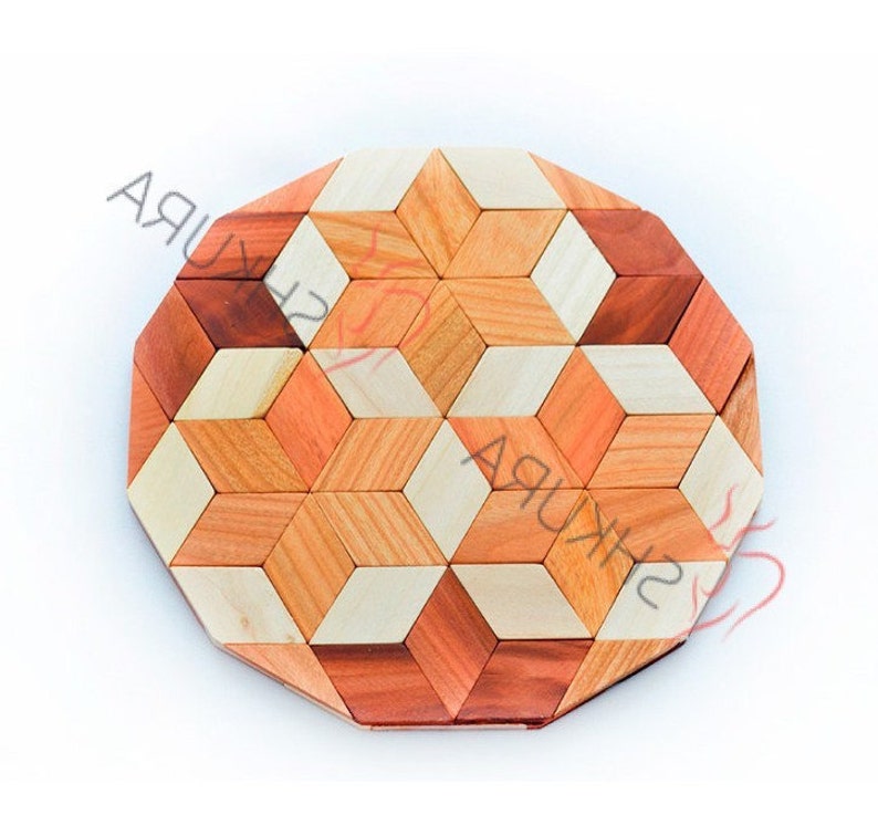 Set of 2 Pcs Hot Pads Natural Wood Stand Under the Hot Wooden Etsy