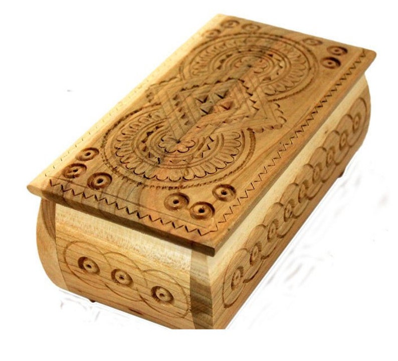 Wooden box carved Wooden jewelry box Handmade Small wooden box Wedding box carving Wood box Wooden crate Wooden chest Wedding gift for woman
