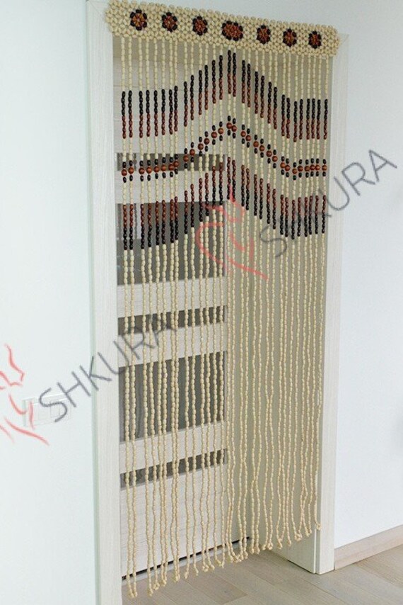 Curtains Wooden Beads Framing Doorway Wall Hanging Wood Wall Etsy