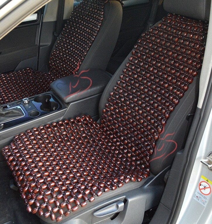 Brown Wood Front seat cover for car Dark Car seat cover 2 pcs Etsy