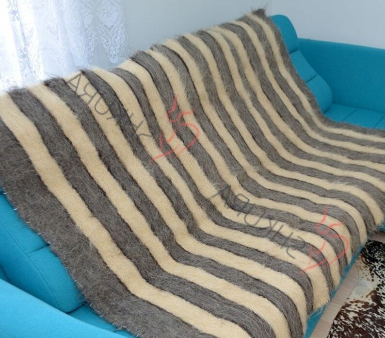 Warm Wool Blanket Large Adult Thick Blanket XXXL Natural Throw Etsy