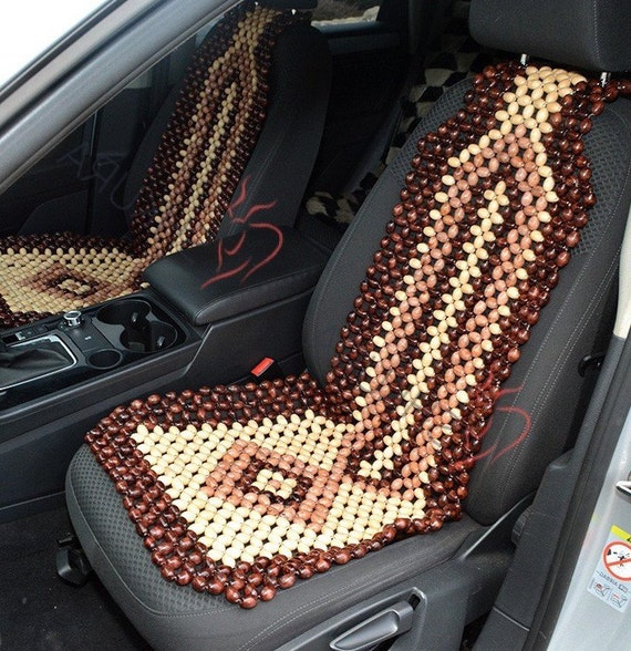 Beaded Car Seat Cover Chair Cushion Massager - Wood Bead Auto
