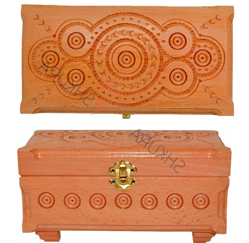 Walnut jewelry boxes Engraved jewelry box Wooden carved case Etsy