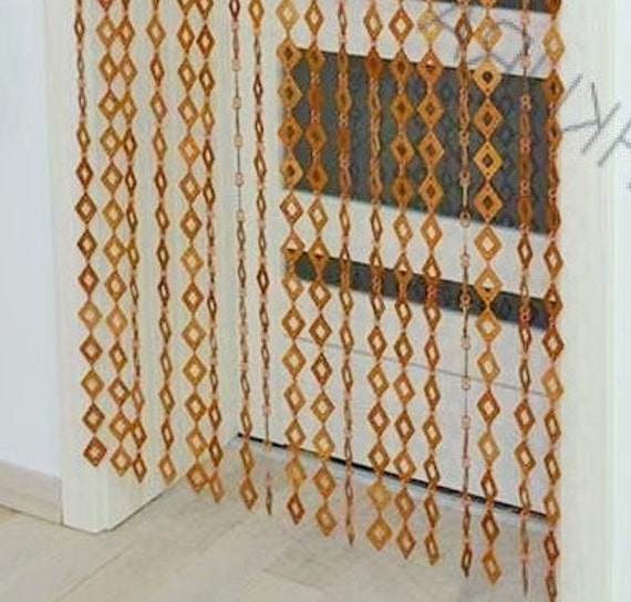 Beige Framing Doorway Wall Hanging Wood Curtains Wooden Beads Wall Decoration Wall Panel Wooden Bedroom Screen Split The Room Moms Gift