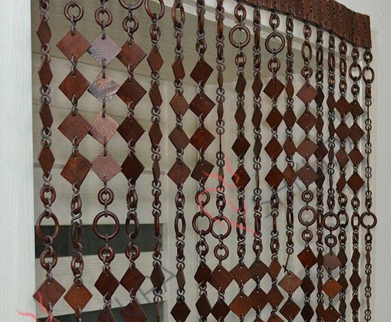 Wooden Curtain Door Handmade Wood Beaded Curtain Doorway Wall Etsy