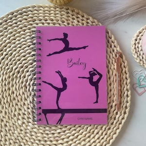Personalized Girls&#39; Gymnastics Scorebook - Gymnast Journal - Scorebook - Girls Gymnastics Logbook