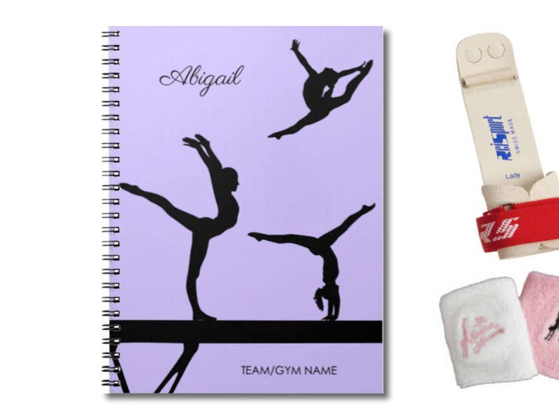 Personalized Girls Gymnastics Scorebook Gymnast Journal Scorebook Girls Gymnastics - 