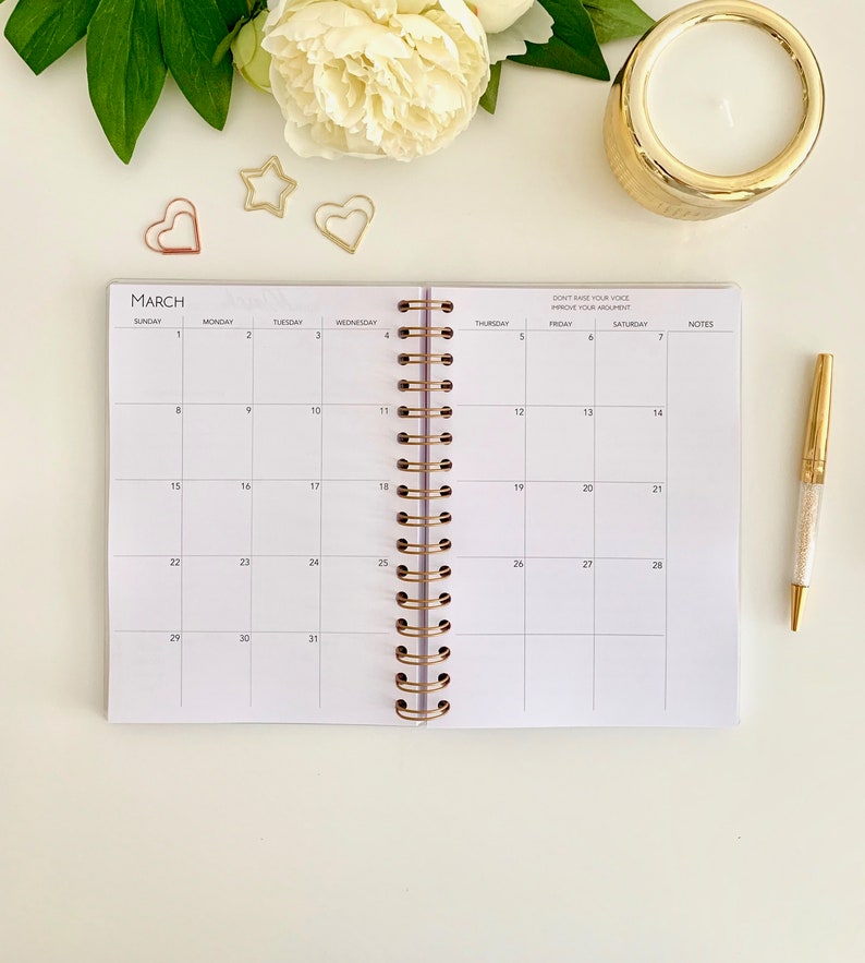 Monthly Planner Notebook 20252025 Planner No Weekly Etsy UK
