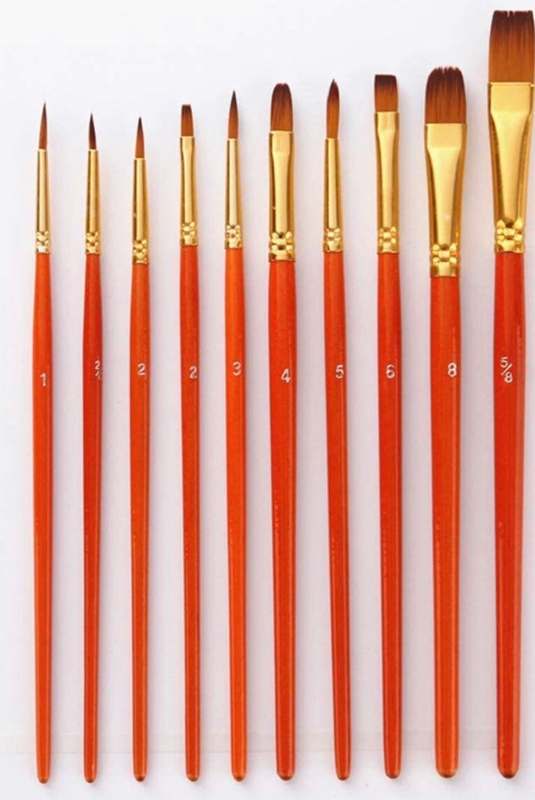 Personalised Artist Paint Brushes Custom Set of 10 Unique and Etsy UK