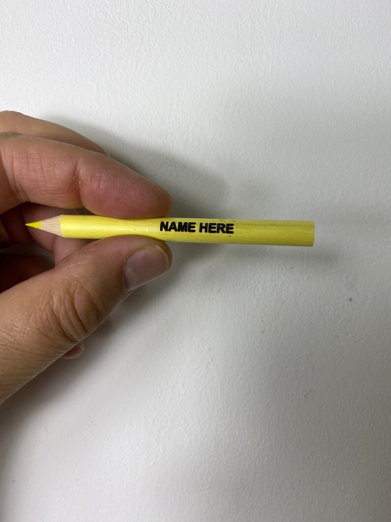 Personalised Mini Colour Pencils Custom Engraved Wood Pencil Etsy