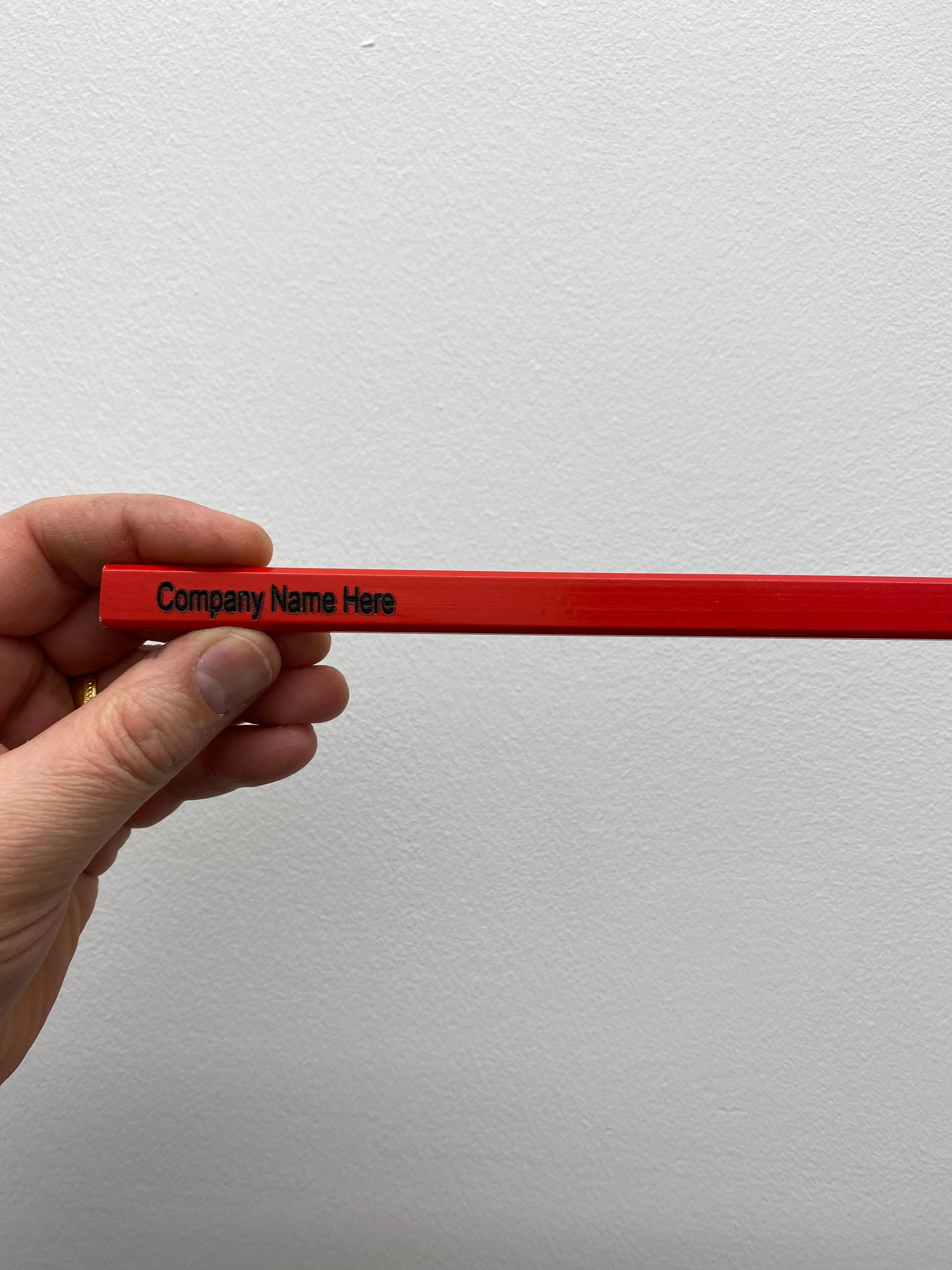 Personalised Carpenter Pencils Custom Thick Red Pencil Etsy UK