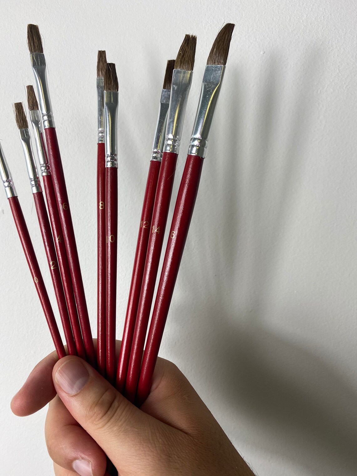 Personalised little artists paint brushes custom set of 9 Etsy