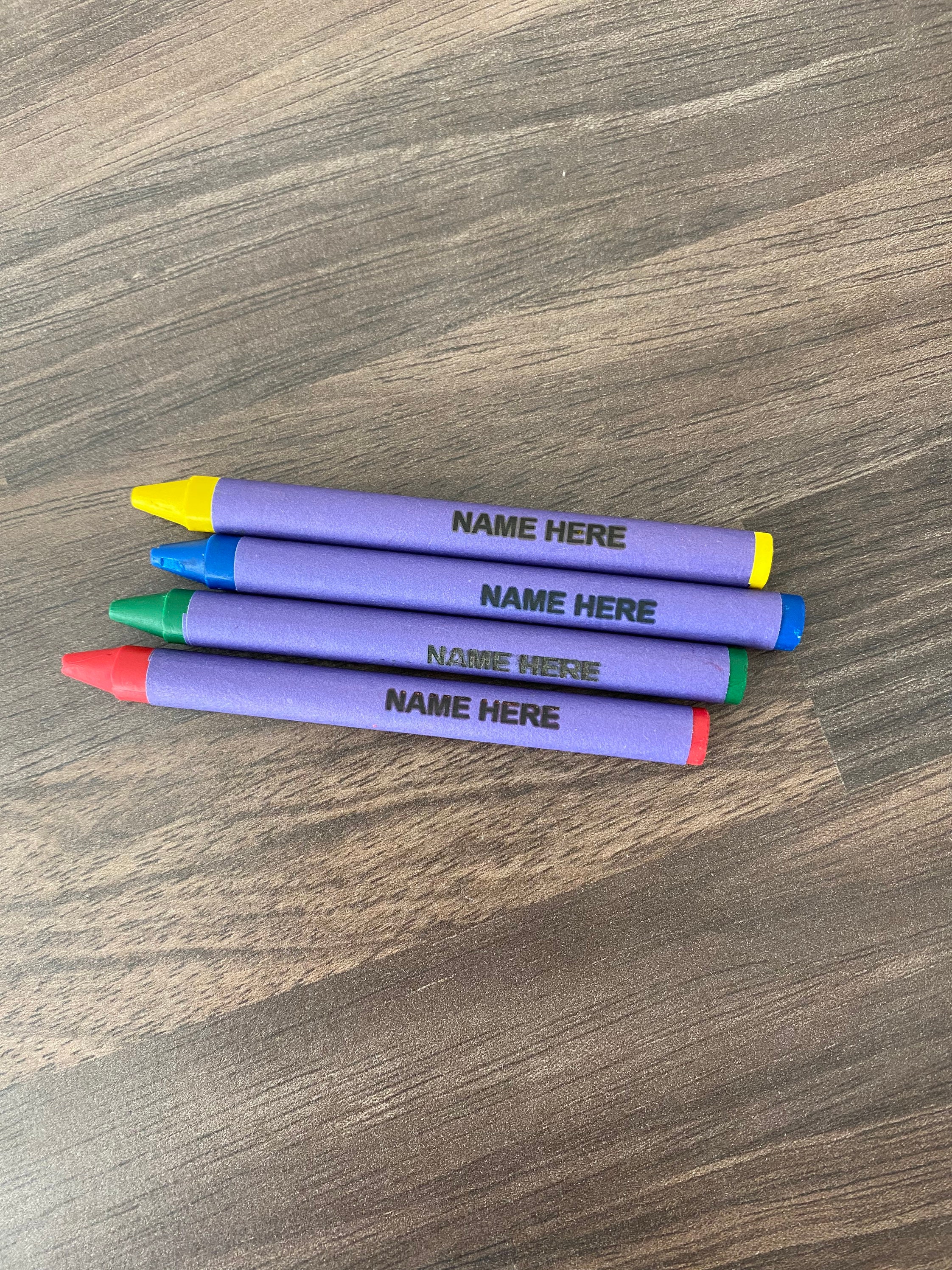 Personalised crayons pack of 4 custom engraved crayon fun Etsy