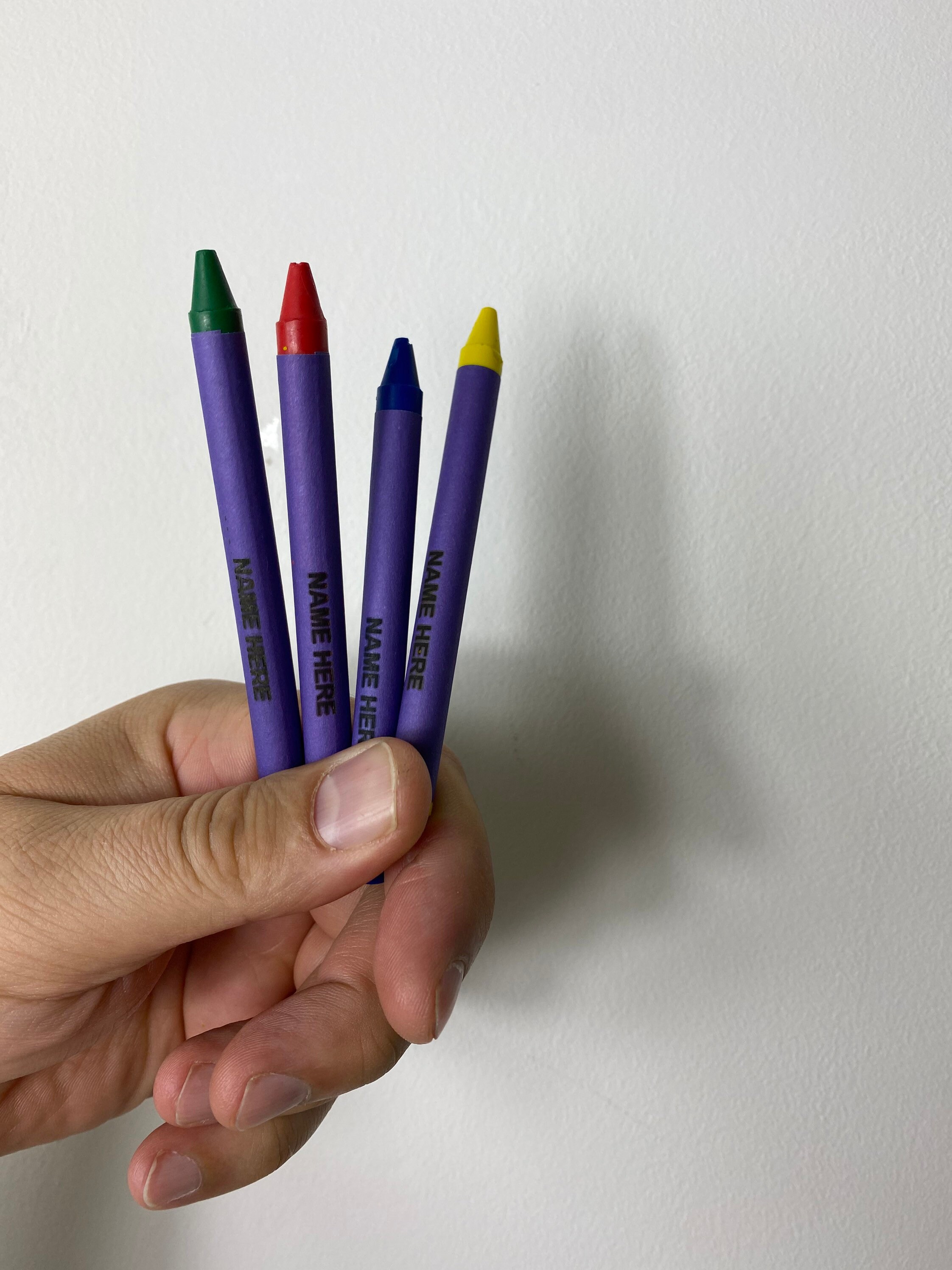 Personalised crayons pack of 4 custom engraved crayon fun Etsy