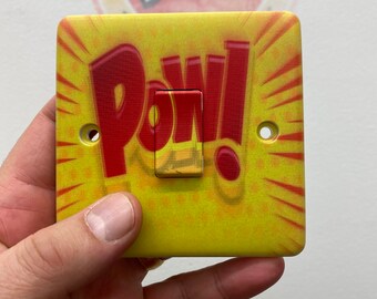 Personalised light switch, get your photo and image a cartoon you name it! Best of all it is an actual switch and not a sticker! Get yours!!