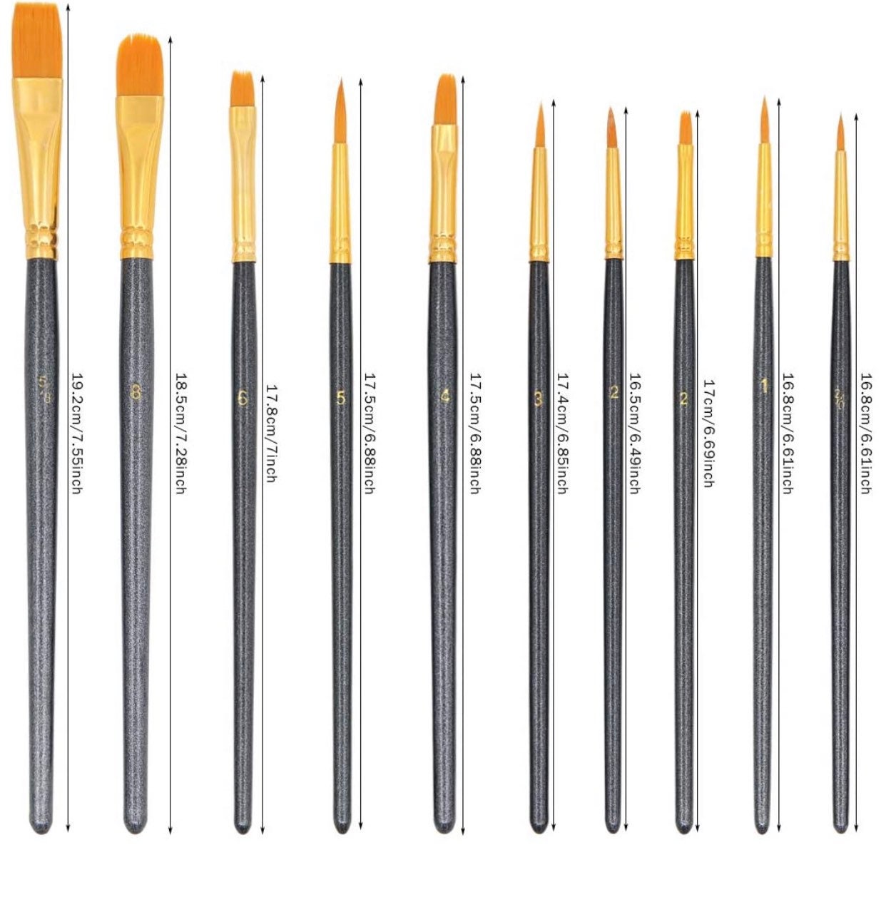 Personalised Artist Paint Brushes Custom Set of 10 Unique and Etsy UK