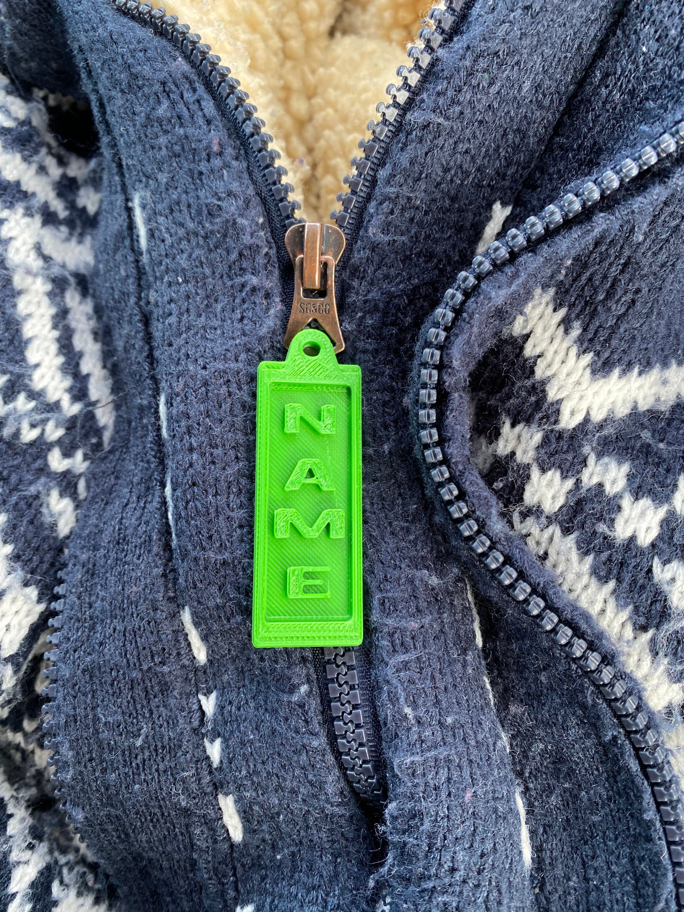 Personalised Zipper Puller Personalized Rubber 3D Zipper Etsy UK