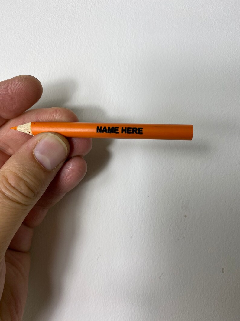 Personalised Mini Colour Pencils Custom Engraved Wood Pencil Etsy