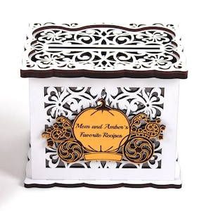 Recipe Storage Box, Family Recipe Keepsake Box, Custom Personalized Family Recipe Box, Christmas Gift, Wooden Recipe Box, Gift for Mom Baker