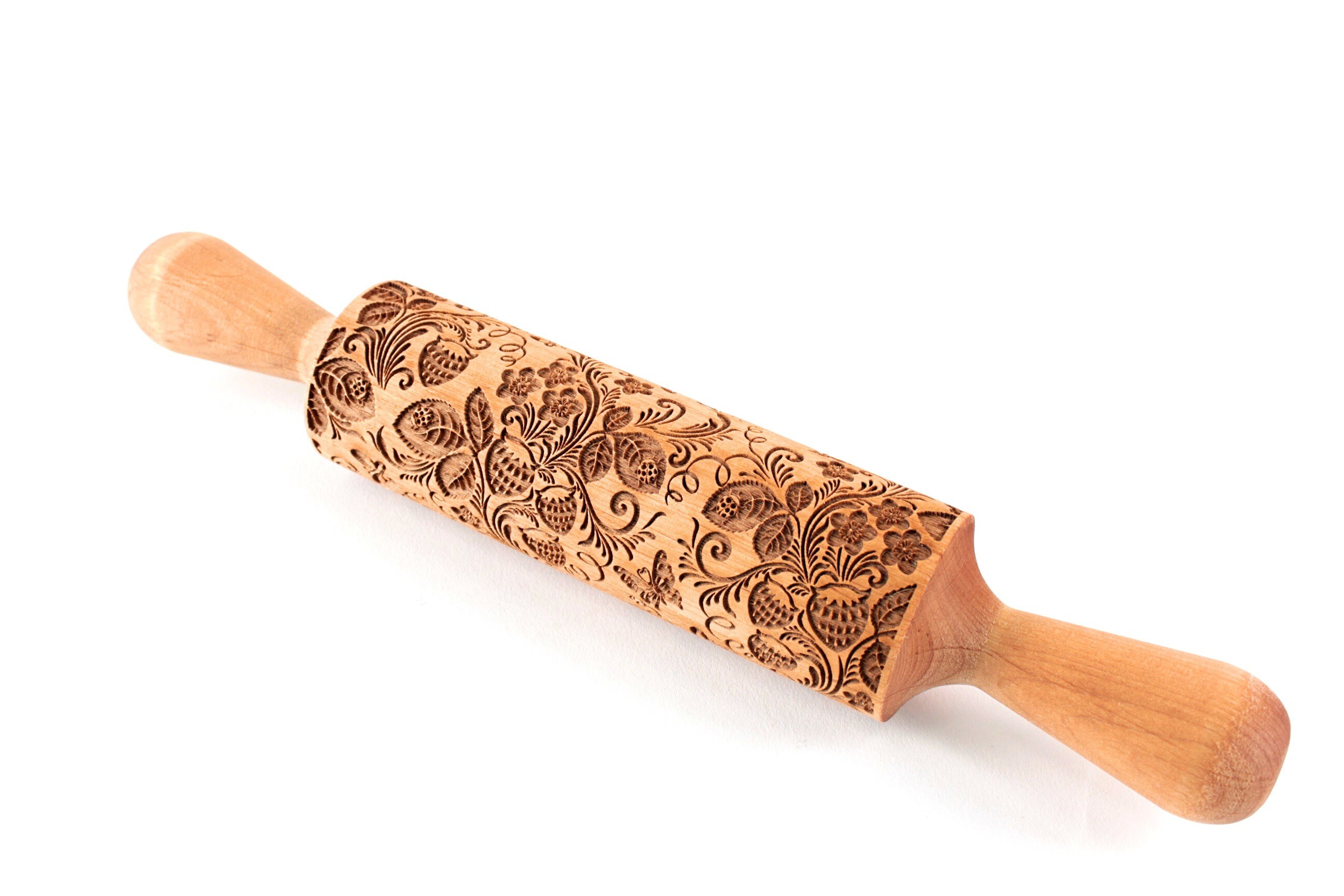 Rolling Pin Embossing Strawberry Embossed Christmas Cookies, Fondant ...