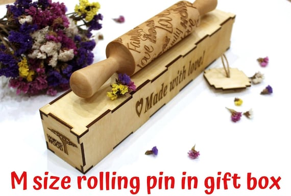 Embossed Rolling Pin Clay
