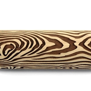 Wood Texture Embossed Rolling Pin, Clay Stamp, Pottery Roller, Ceramic Tool, Christmas Gift, Textured Cookie