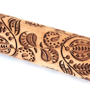 Folk Embossed Rolling Pin, Texture Shortbread Cookies, Christmas Gift Gingerbread, Pottery Tool, Clay Stamp, Fantasy Flowers