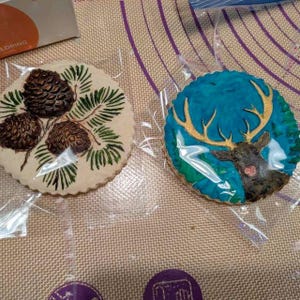 Molde para galletas, molde para springerle con piñas, estampador de galletas de madera, cortador de galletas navideñas, pan de jengibre, speculaas, molde de arcilla, regalo imagen 10