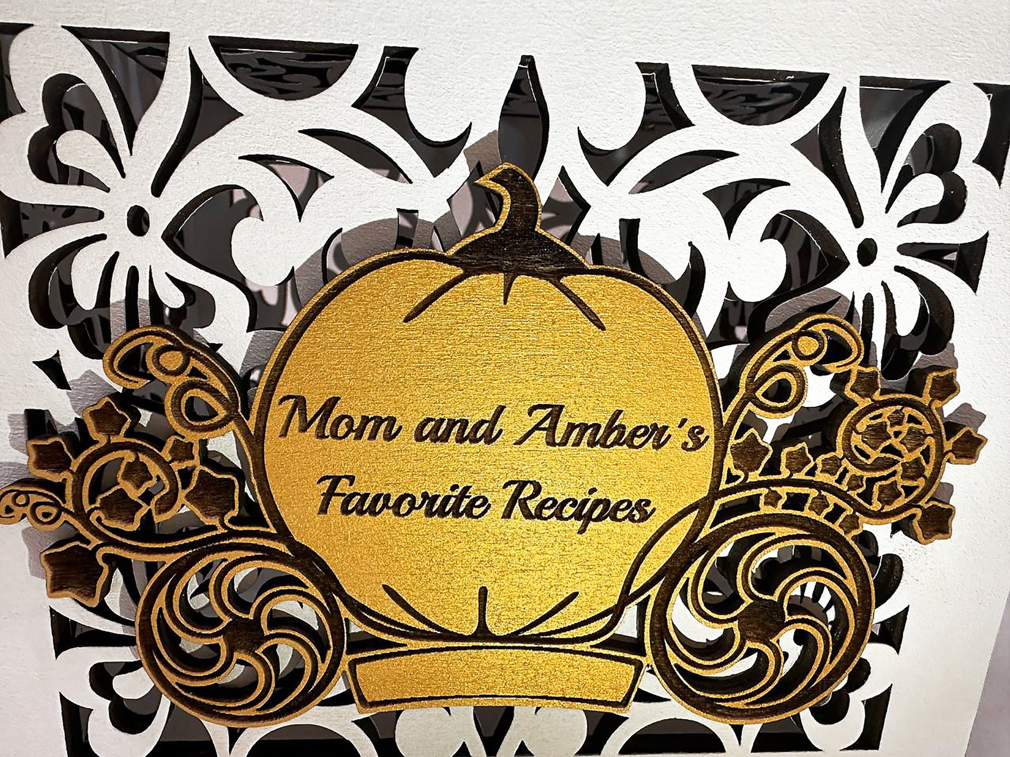 Fall Recipes Box Recipe Storage Box, Family Recipe Keepsake Box, Custom Personalized ...