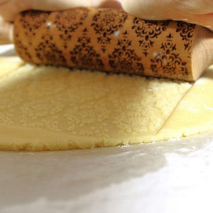 Rolling Pin Embossed Bee Honeycomb Cookie Stamp Christmas Gift Springerle Mold Patterned Clay Roller image 9