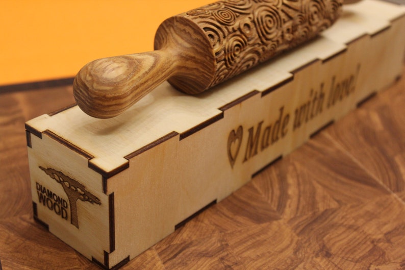 Engraved Rolling Pin GEOMETRIC Embossed Embossing Rolling Etsy