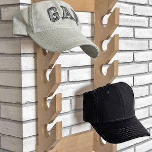 12 organizer honkbalhoed, hoedenrek aan de muur, massief hout, opbergruimte in hal, houder honkbalhoed kerstcadeau voor hem, housewarmingcadeau