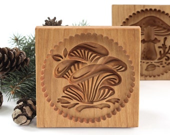 Cookie Mold, Сhanterelle Mushrooms, Сhanterelles Springerle Mold, Girolles Xmas Cookie Cutter, Gingerbread, Speculaas, Clay Mold Gift