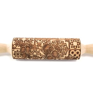 Rolling Pin Embossed Sicilian Majolica Lemon Gingerbread Shortbread Cookies, Christmas Gift, Engraved For Clay image 7
