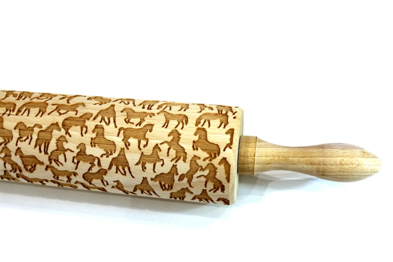HORSE Embossing Rolling Pin Engraved Rolling Pin Embossed Etsy