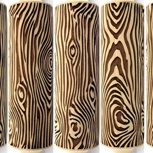 Wood Texture Embossed Rolling Pin, Clay Stamp, Pottery Roller, Ceramic Tool, Christmas Gift, Textured Cookie image 3