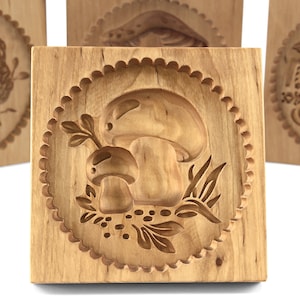 Plätzchen Form, Steinpilze Springform, Ausstechform Holz, Ausstechform Weihnachten, Lebkuchen, Spekulatius, Tonform, Geschenk