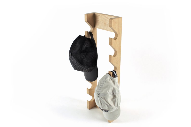 Woodworker Baseball Cap Rack Handcrafted Solid Wood Baseball Cap Rack - Holds 12 Caps - Wall Mounted ...