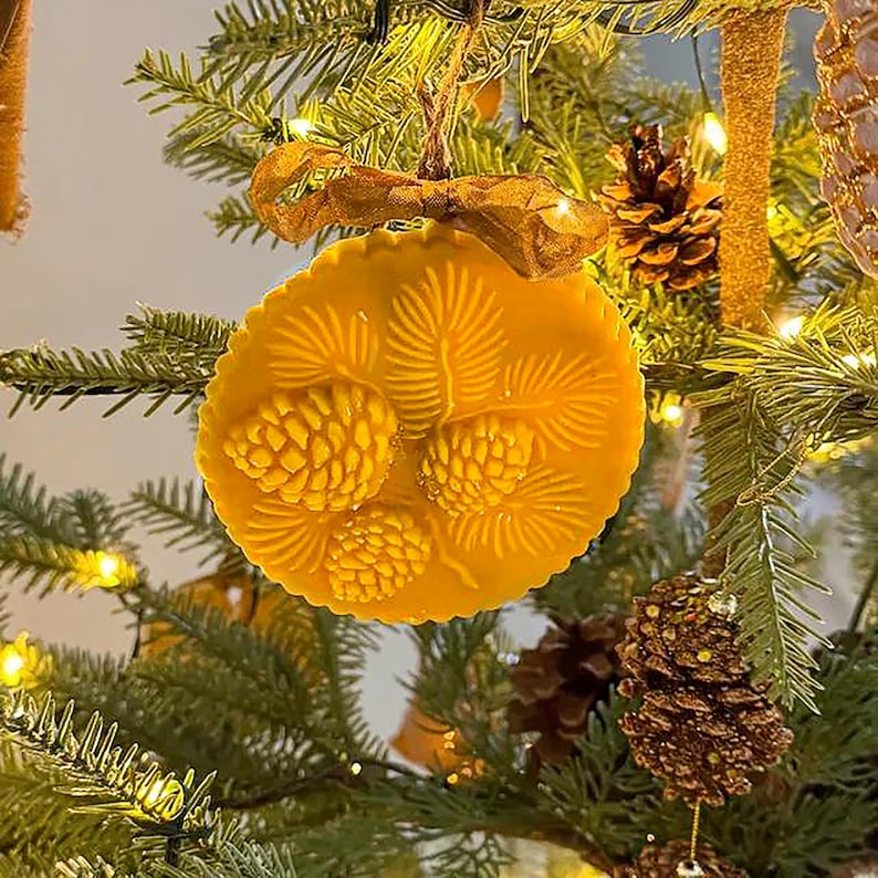 Molde para galletas, molde para springerle con piñas, estampador de galletas de madera, cortador de galletas navideñas, pan de jengibre, speculaas, molde de arcilla, regalo imagen 8