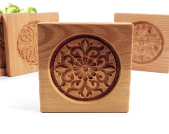 Springerle Mold, Wooden Cookie Embosser, Christmas Cookies, Gingerbread, Speculaas, Honey Cake, Shortbread Stamp, Cookie Cutter, Gift