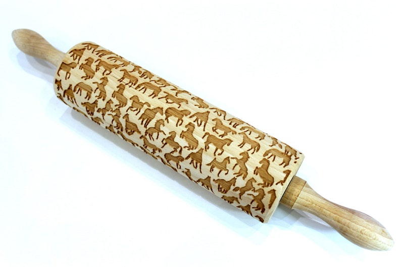 HORSE Embossing Rolling Pin Engraved Rolling Pin Embossed Etsy