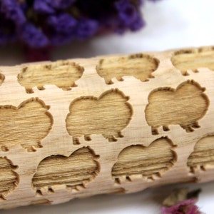 Embossing Rolling Pin DOG POMERANIAN SHPITZ , Engraved Embossed Rolling Pin, Pattern Roller, Dough Roller, Laser Engraved, Christmas Gift
