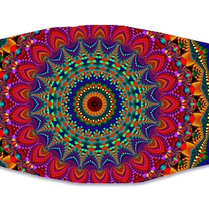 Kaleidoscope Adult Face Mask - Elastic Straps - Replaceable Filters - Masks - Original Art