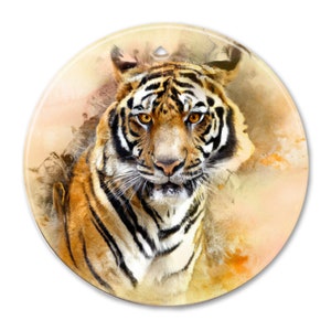 Watercolor Tiger - 2 Sided Ceramic Ornament - Tiger - Christmas - Gifts - Unique Gifts