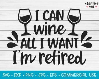 Download Retirement Wine Svg Etsy