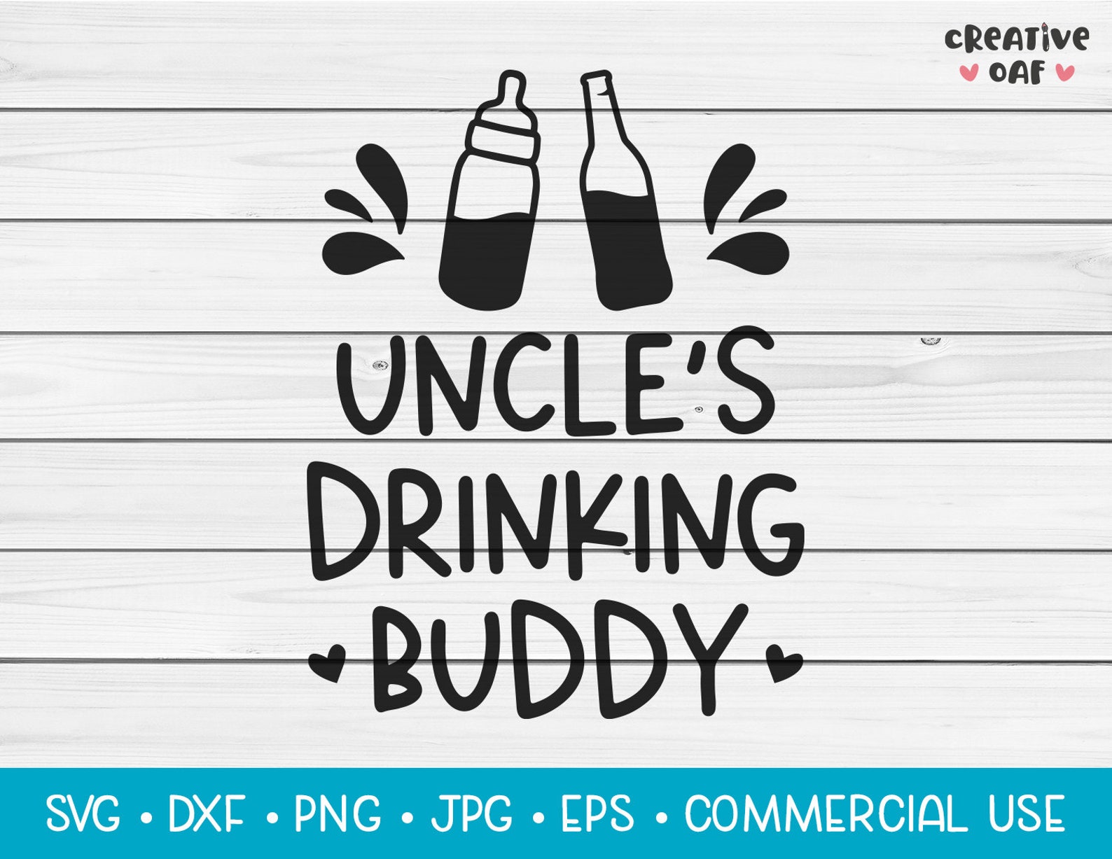 Uncle's Drinking Buddy SVG Vector Cutting File. Cute Etsy