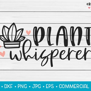 Pflanzenflüsterer | SVG Vektor schneiden Datei. Süße lustige Pflanze Kaktus Zitat Phrase Humor Pun. Sofortiger Download