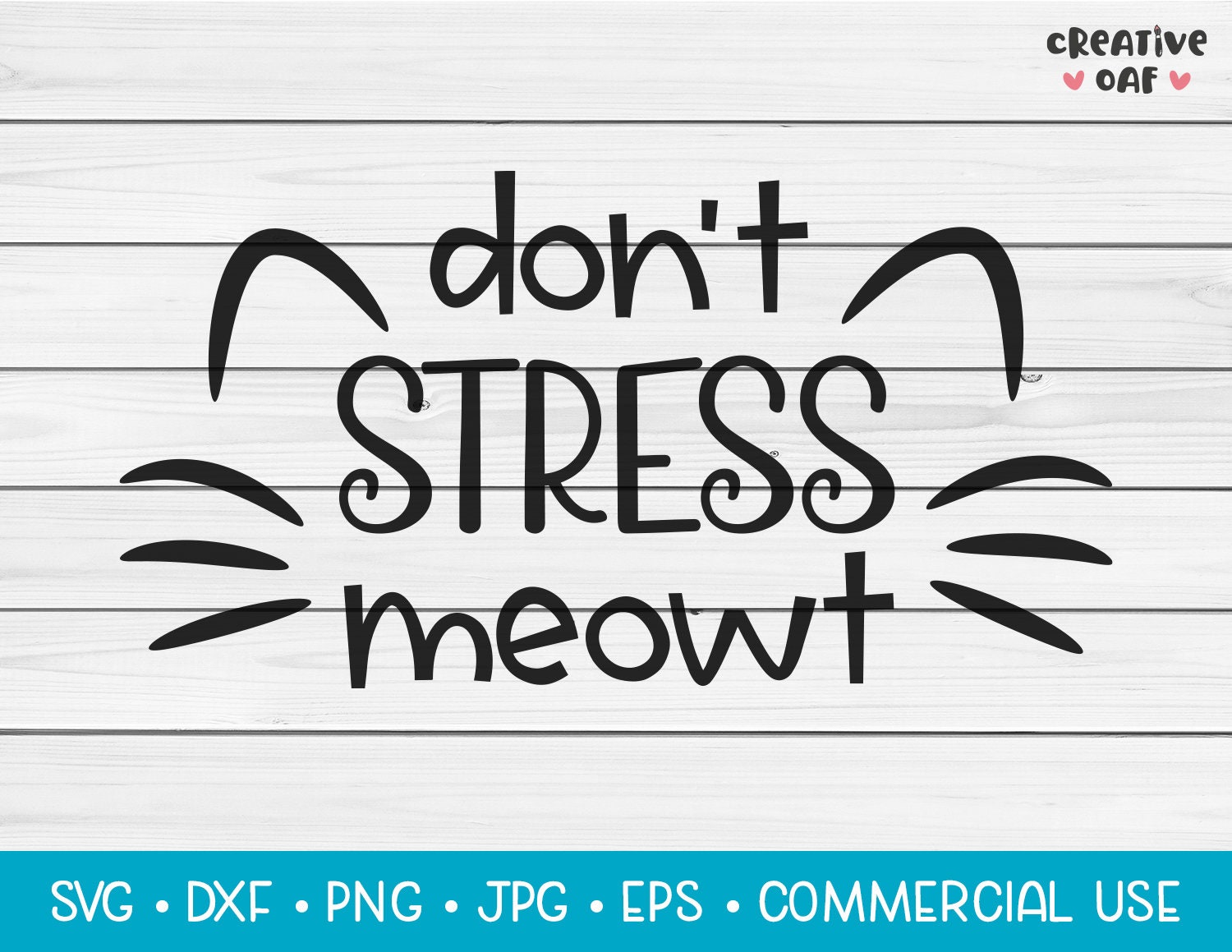 Don't Stress Meowt SVG Vector Cutting File. Cute Funny - Etsy UK