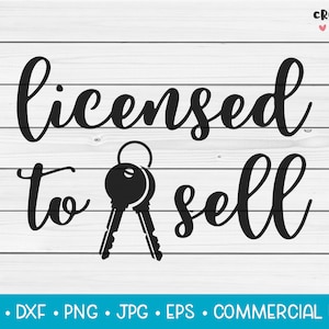 Licentie om te verkopen | SVG Vector snijbestand. Makelaar Real Estate Quote. Direct downloaden